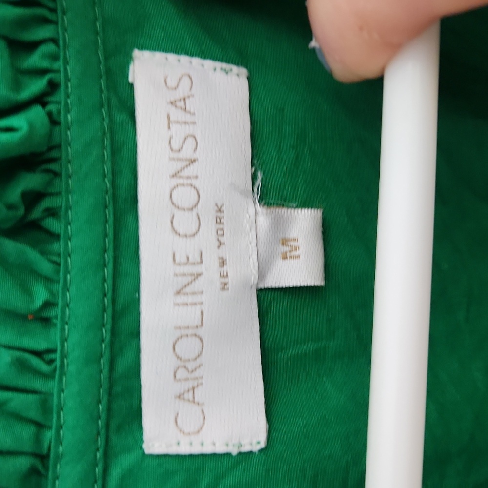 Caroline Constas Green Ruffle Dress Size Medium - Picture 5 of 15
